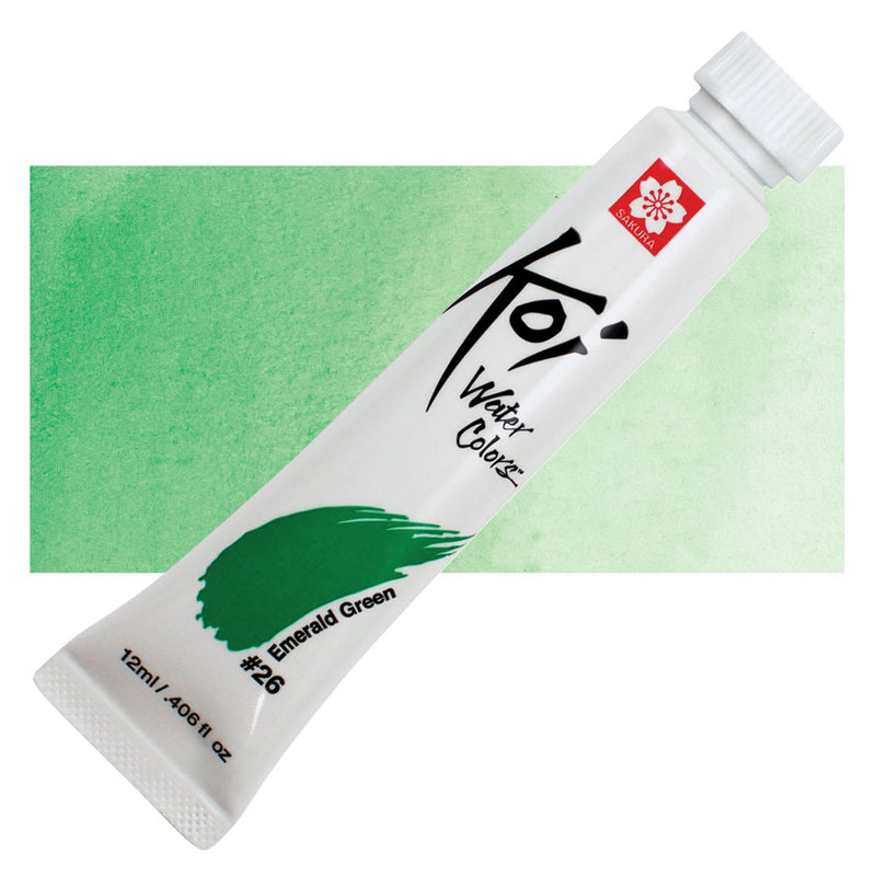 Sakura - Koi Water Colors - 12ml Tube - Emerald Green #26