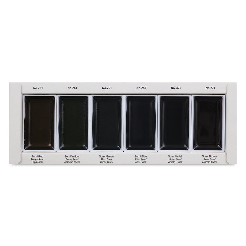 Kuretake - Gansai Tambi Watercolor - Sumi Ink Colors