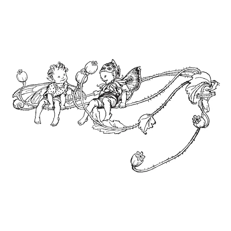 Laughing Elephant - Fairies - Cards to Color Cards