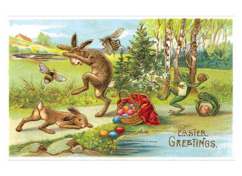 Laughing Elephant - Joyful Easter Postcard Box - 36 Unique Vintage Postcards