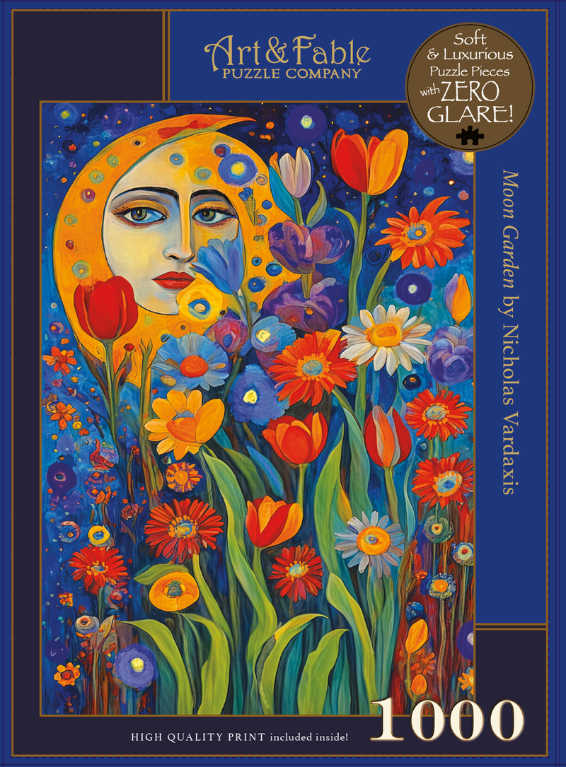 Art & Fable Puzzle Company - Moon Garden - 1000pc Velvet-Touch Puzzle