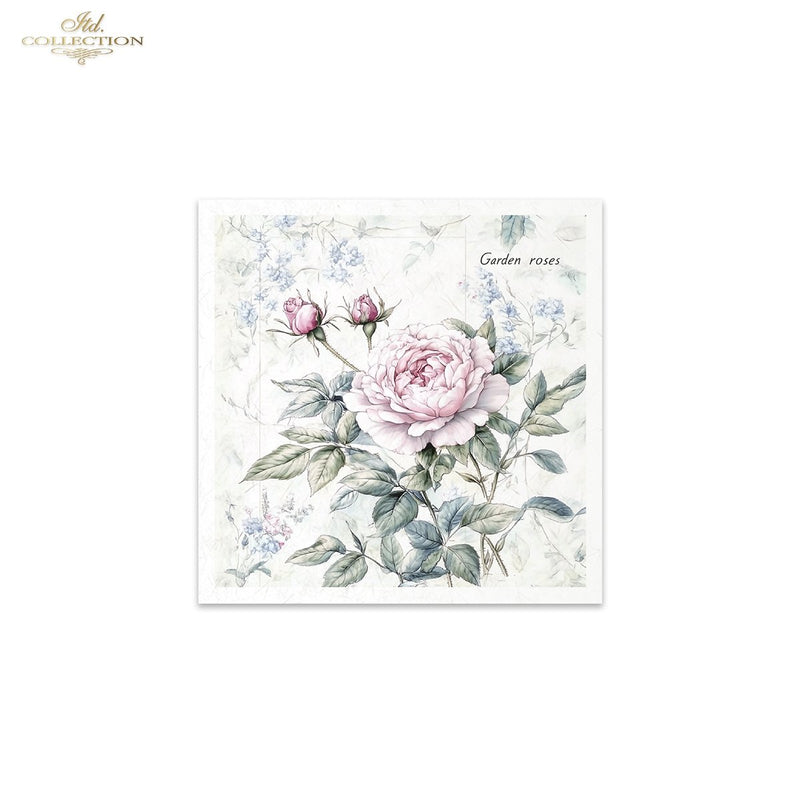 ITD Collection - Rice Paper Set Mini - Floral Shabby Chic - RSM177