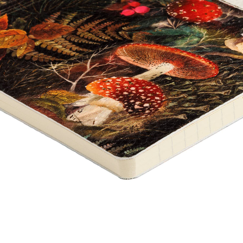 BV by Bruno Visconti - Vegan Leather A5 Notebook -Forest Mushrooms