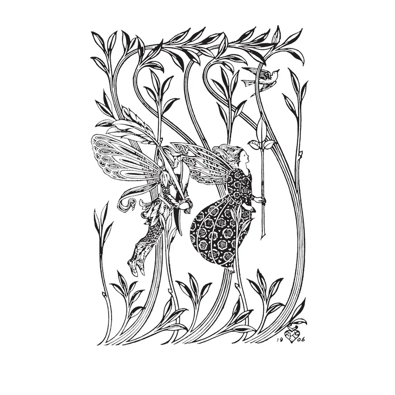 Laughing Elephant - Fairies - Cards to Color Cards