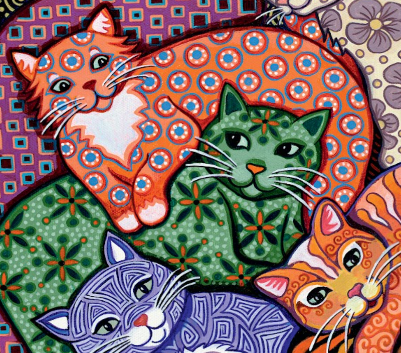 Art & Fable Puzzle Company - Cat Lady - 1000pc Velvet-Touch Puzzle