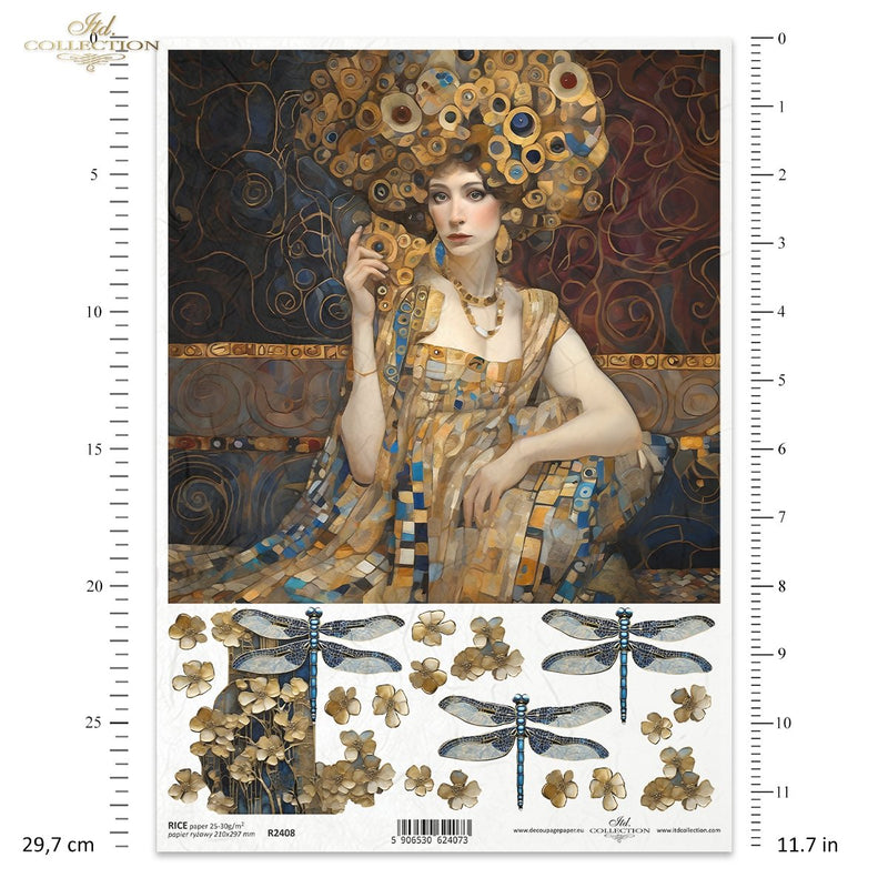 ITD Collection - Inspired by Klimt - Rice Paper - R2408