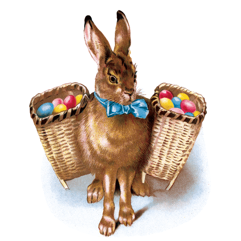 Laughing Elephant - Easter Rabbit - Holiday Sticker Box