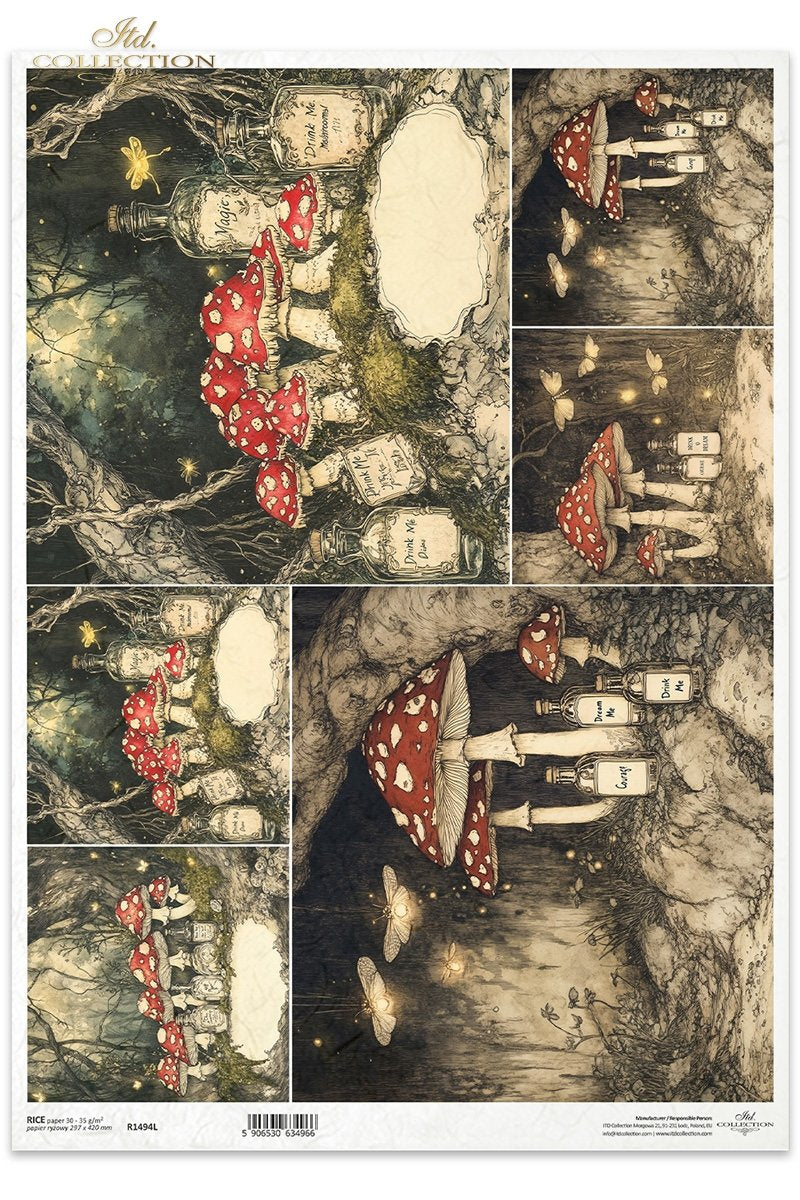 ITD Collection - Alice in Wonderland - R1494L - A3 Rice Paper