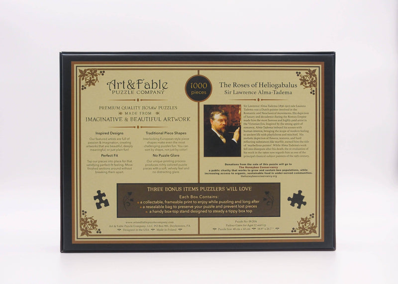 Art & Fable Puzzle Company - The Roses of Heliogabalus - 1000-pc Velvet-Touch Puzzle