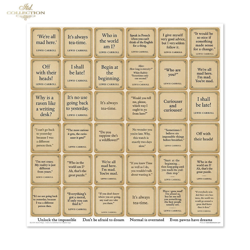 ITD Collection - Alice's Magic Vol.1  Scrapbooking Papers