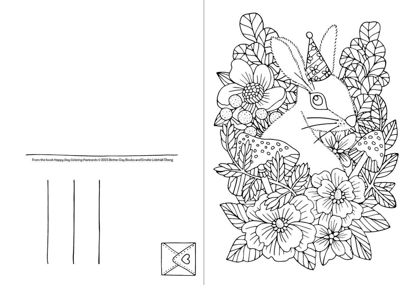 Emelie Lidehäll Öberg - Happy Day Coloring Postcards