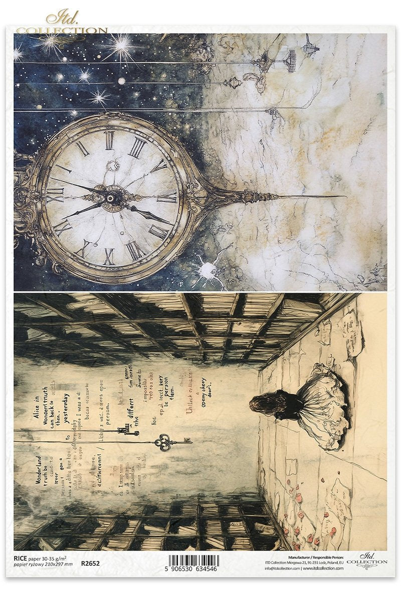 ITD Collection - Alice in Wonderland - Rice Paper - R2652