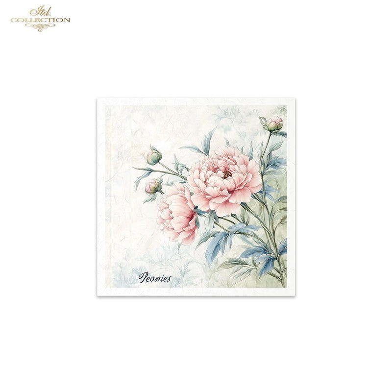 ITD Collection - Rice Paper Set Mini - Floral Shabby Chic - RSM177