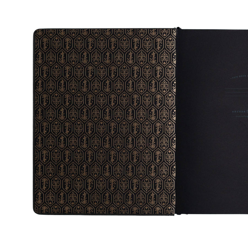 Archer and Olive - LS Coiled Key - Dot Grid Notebook - Black