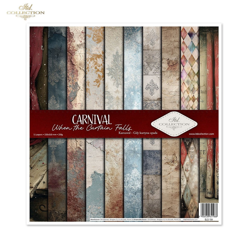 ITD Collection - Carnival - When the Curtain Falls - 12 x 12 Scrapbooking Papers