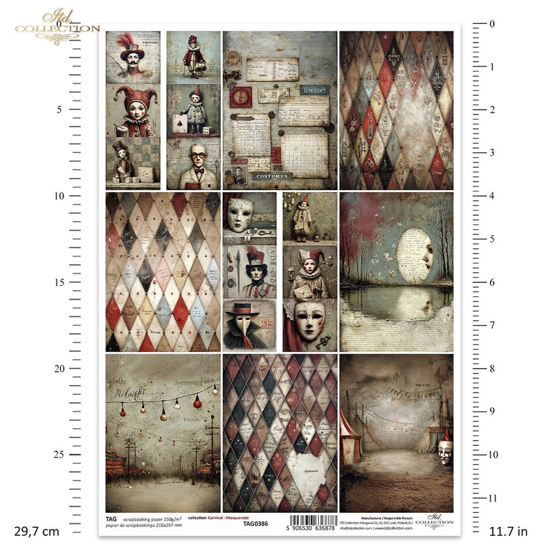 ITD Collection - Carnival - Masquerade - Tag Single Sheet