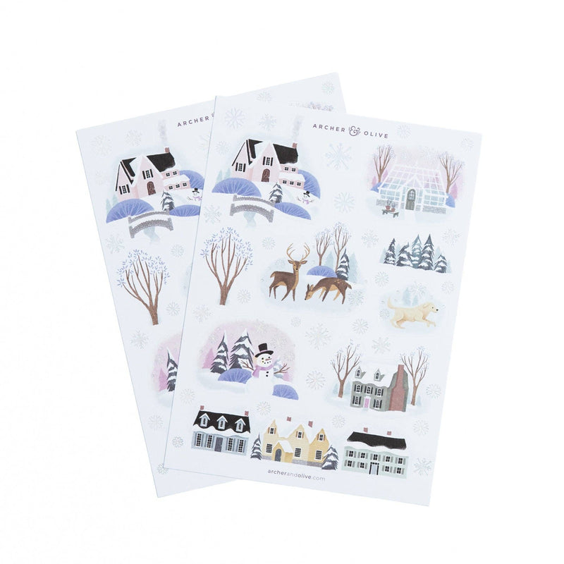 Archer and Olive - Winter Village Sticker Set