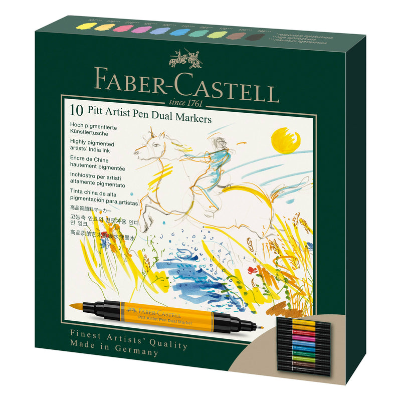 Faber-Castell - Pitt Artist Pen Dual Markers - Set of 10