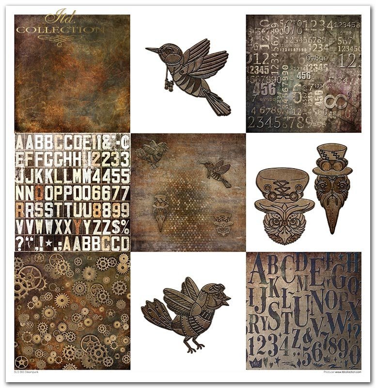 ITD Collection - Steampunk Scrapbooking Papers