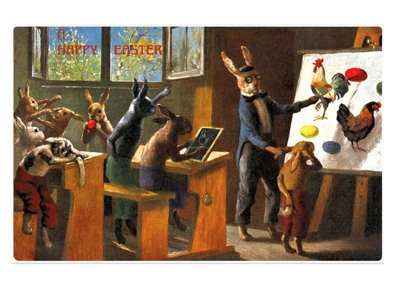 Laughing Elephant - Joyful Easter Postcard Box - 36 Unique Vintage Postcards