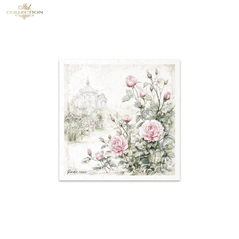 ITD Collection - Rice Paper Set Mini - Floral Shabby Chic - RSM177