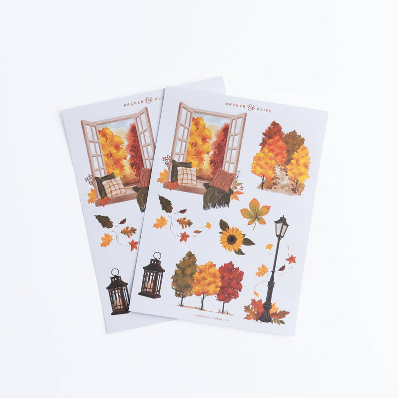 Archer and Olive - Swirling Leaves- Stickers
