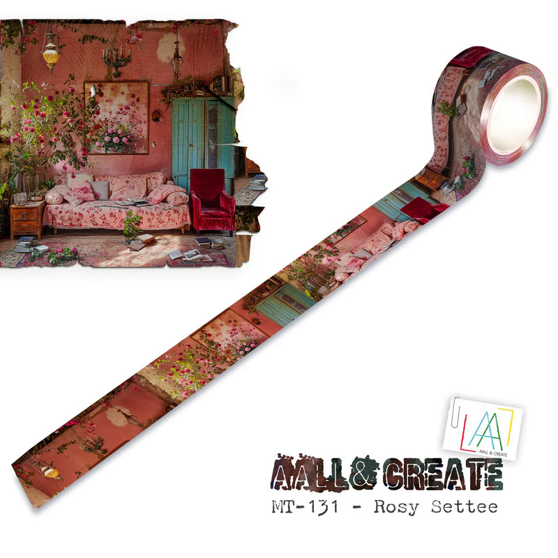 AALL and Create - Layer-It-Up Collection - Washi Tape - Rosy Settee