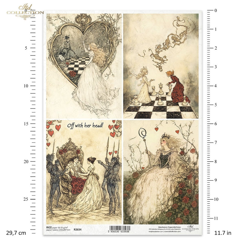 ITD Collection - Alice in Wonderland - Rice Paper - R2634