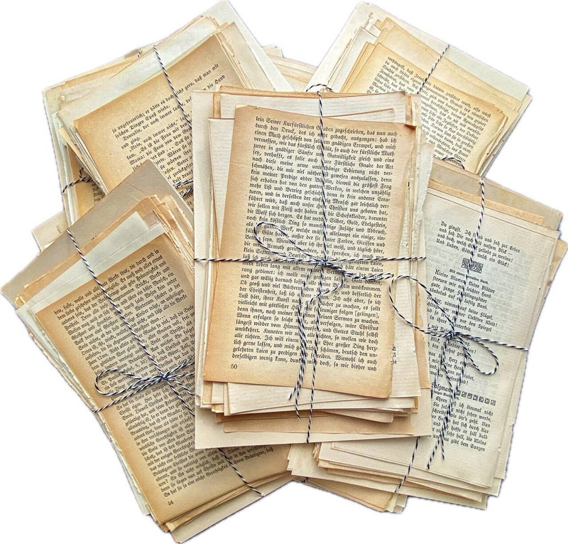 Moonbeam Mercantile - Vintage German Gothic Antique Book Pages