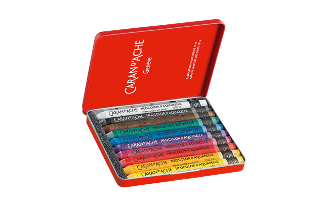 Caran d'Ache - Set of 10 NEOCOLOR™ II Pastels in Metal Box