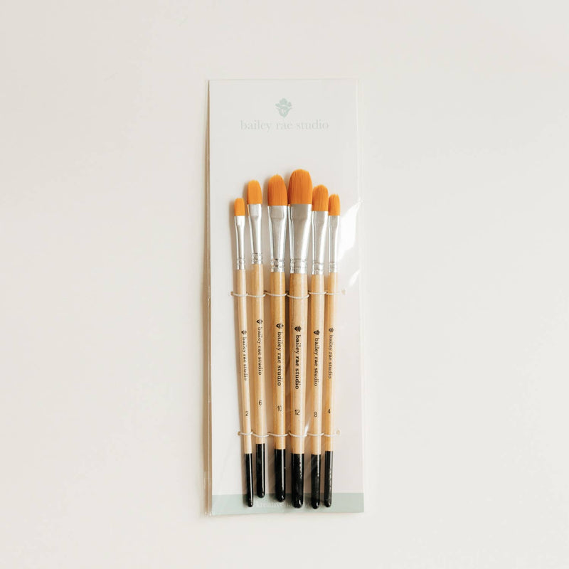 bailey rae studio - Filbert Watercolor Brush Set