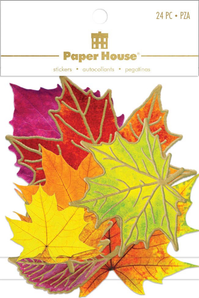 Paper House Productions - Scrapbook Stickers - Fall Leaves Die-cut Sticker Pack