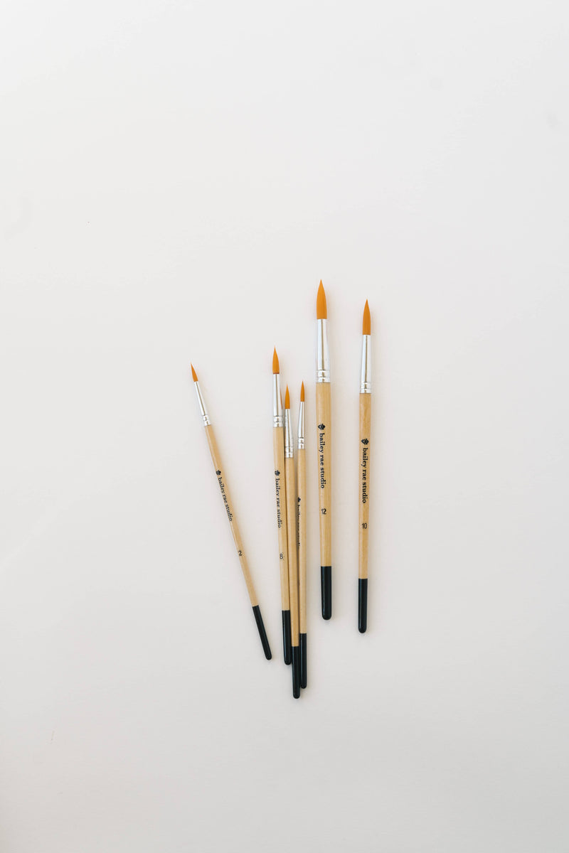 bailey rae studio - Round Tip Watercolor Brush Set
