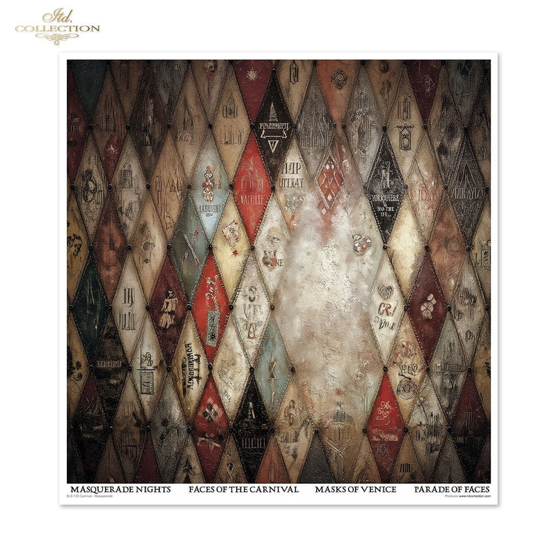 ITD Collection - Carnival - Masquerade - 12 x 12 Scrapbooking Papers