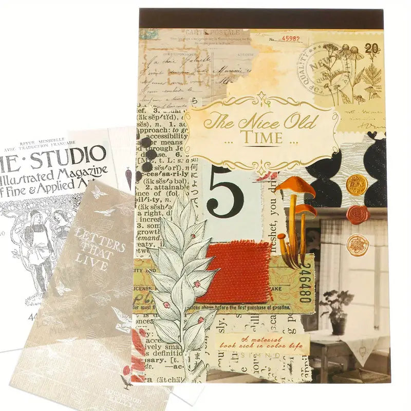Vintage Scrapbooking Sticker Set Retro Journaling Supplies
