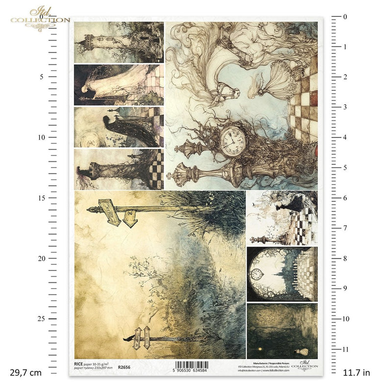 ITD Collection - Alice in Wonderland - Rice Paper - R2656