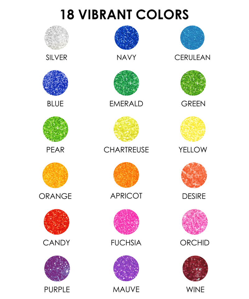 Grabie - Jumbo Iridescent Glitter Gel Ink Pen Set Of 18