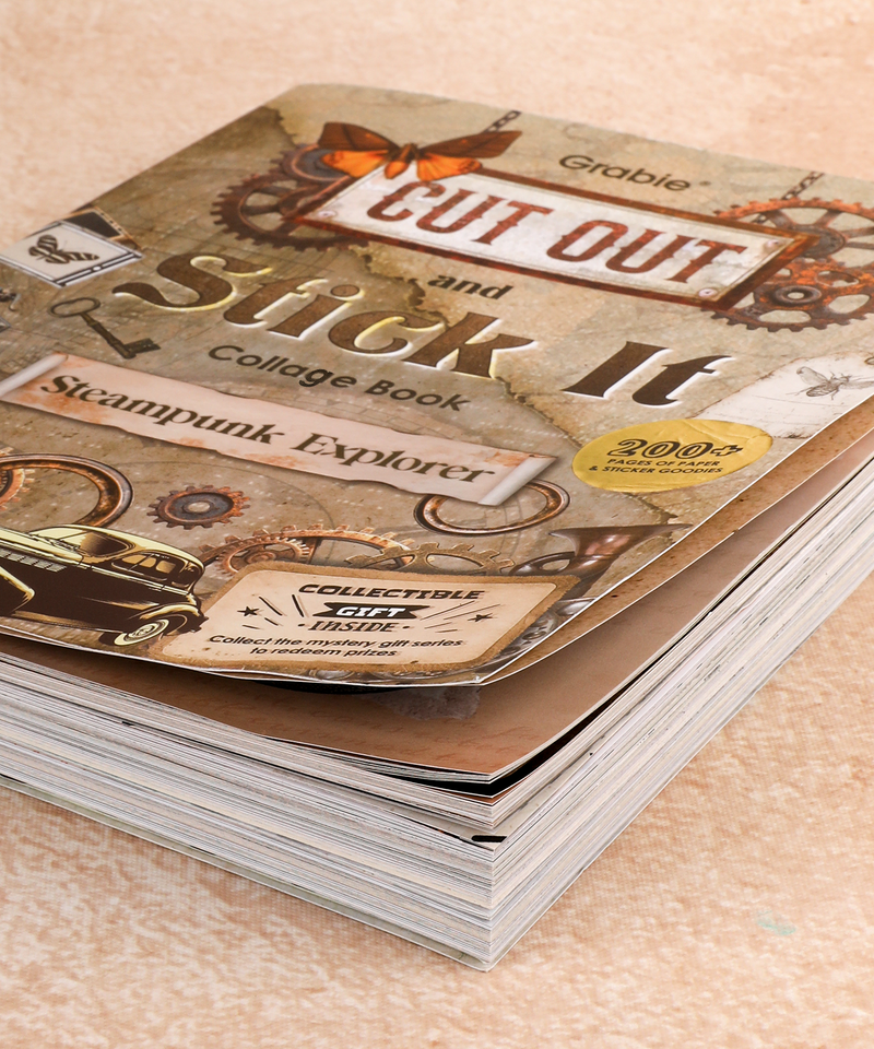 Grabie - Steampunk Explorer Collage Activity Book