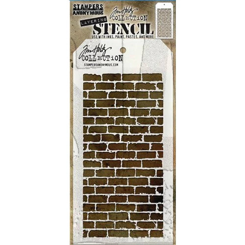 Stampers Anonymous - Tim Holtz - Stencil - Bricked