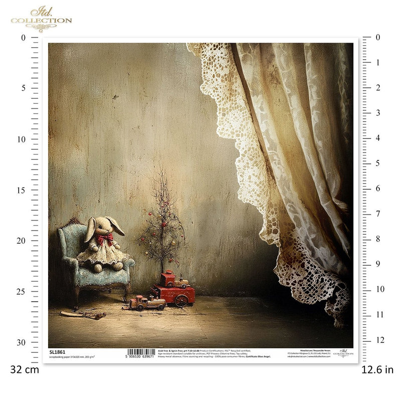 ITD Collection - Retro Toys - SL1861 Scrapbooking Single Sheet