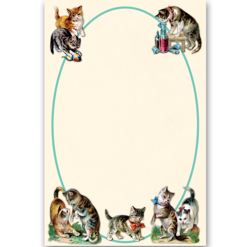 Laughing Elephant - Letter Writing Set - Kittens At Play