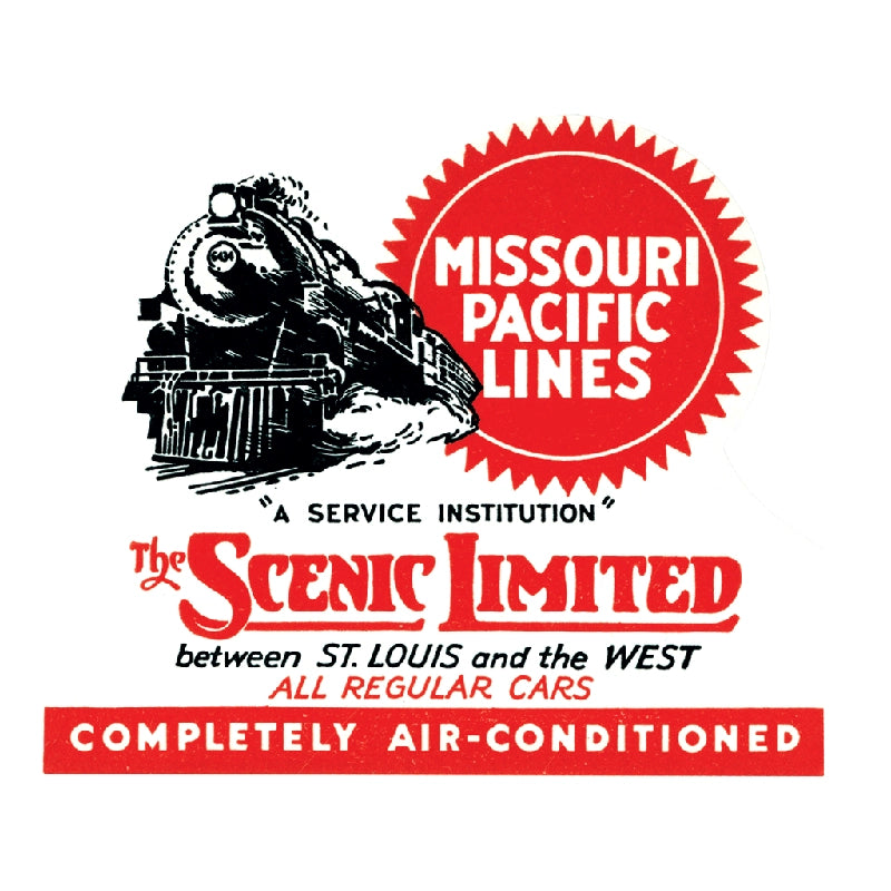 Laughing Elephant - Railroads Across America - Travel Label Sticker Box