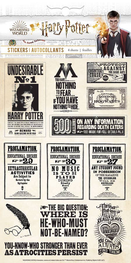 Paper House Productions - Harry Potter Papers & Proclamations Sticker Pack
