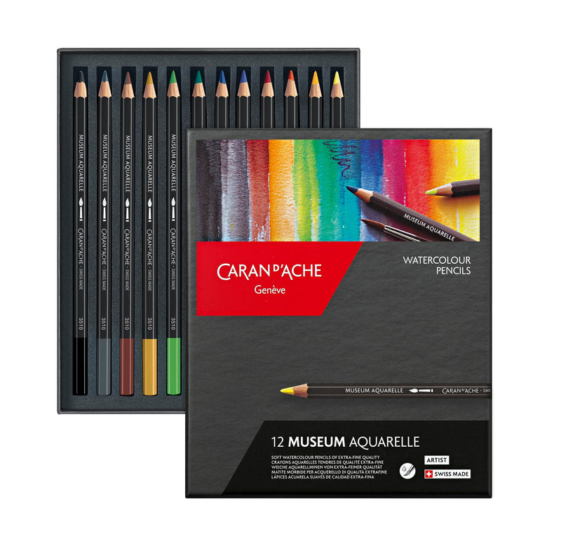 Caran d'Ache - Set of 12 Colored Pencils MUSEUM Aquarelle