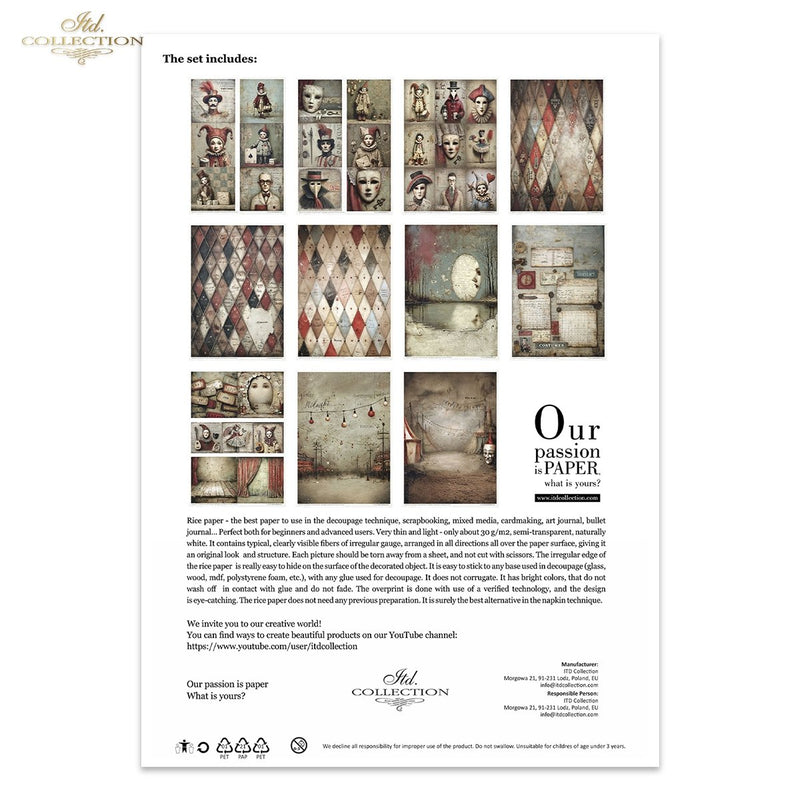 ITD Collection - Carnival - Masquerade - Rice Paper Set