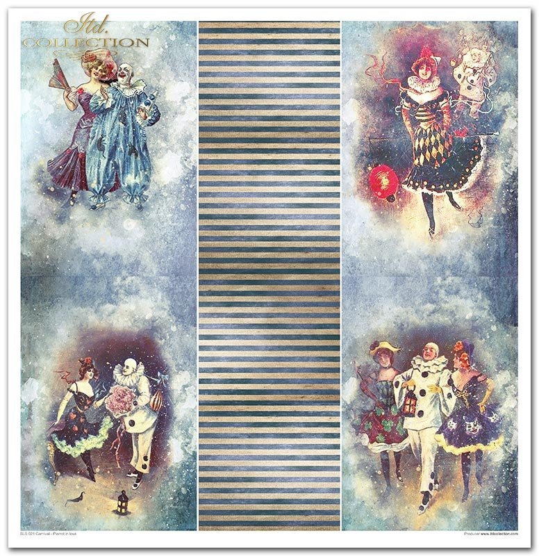 ITD Collection - Carnival - Pierrot in Love Scrapbooking Papers