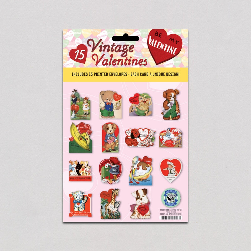 Laughing Elephant - Retro Valentines - Valentines Packet