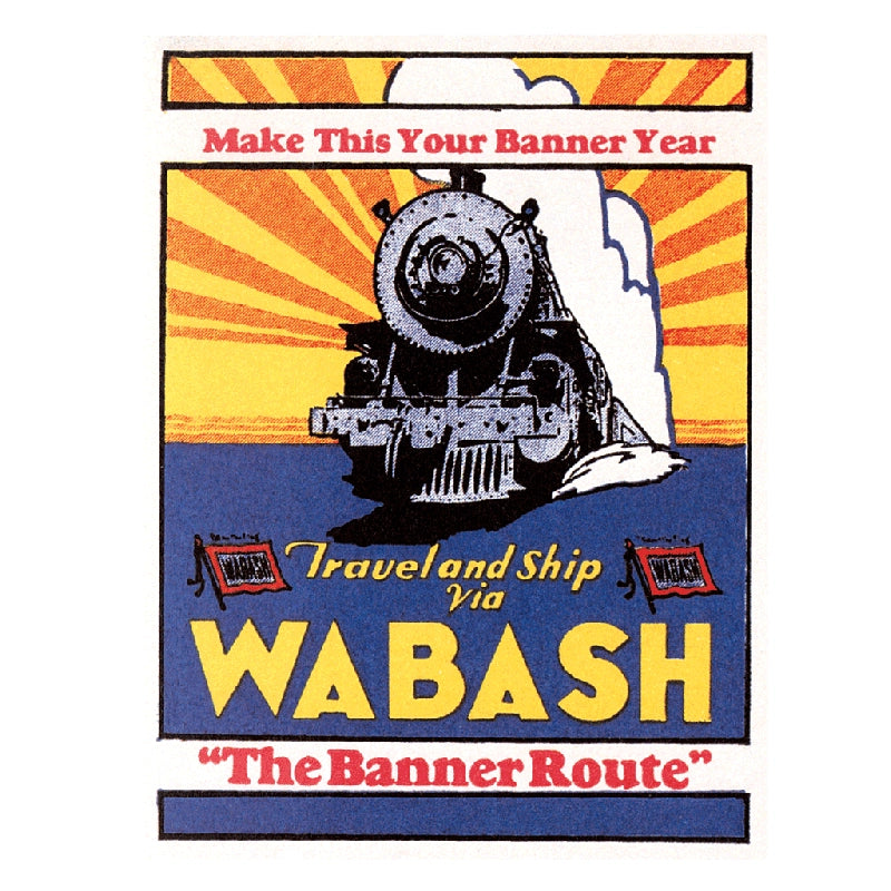 Laughing Elephant - Railroads Across America - Travel Label Sticker Box