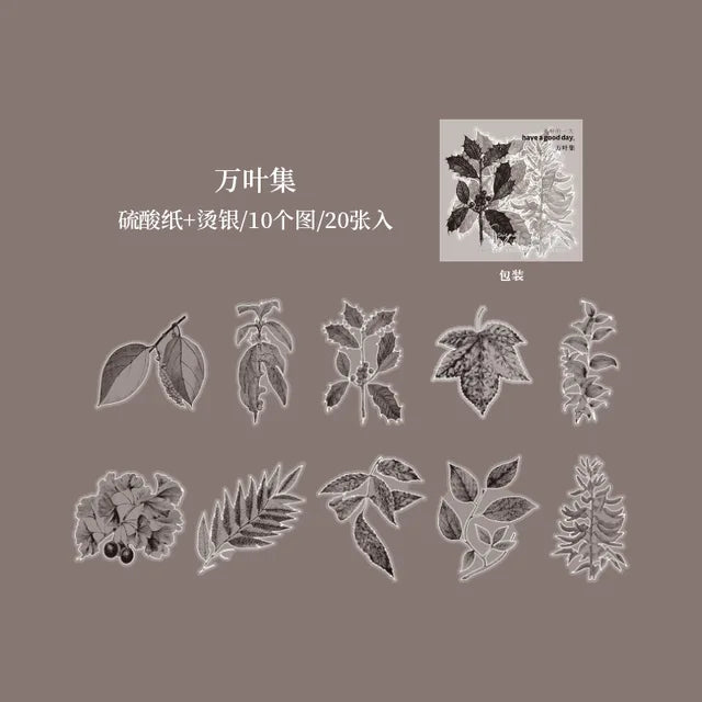Black and White Flower Sticker Pack