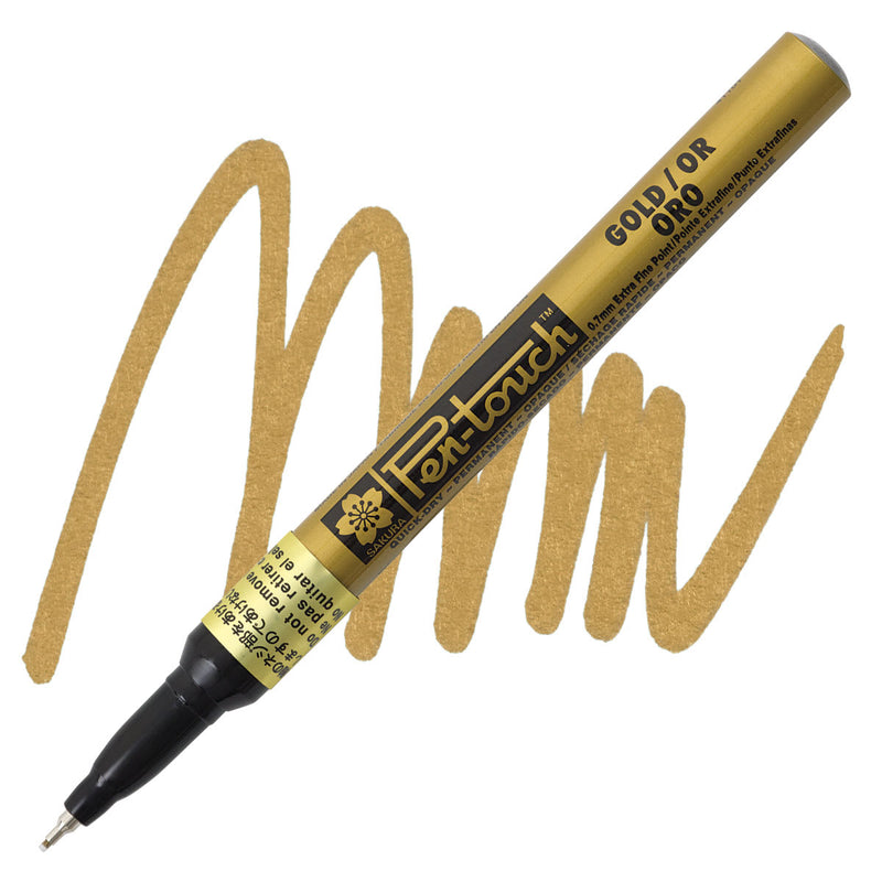 Sakura - Pen-Touch Paint Marker - Extra Fine 0.7MM - Gold